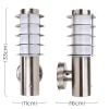 EQUINOX DUSK 'TIL DAWN WALL LANTERN IN BRUSHED CHROME
