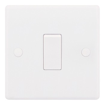 Smooth White 1 Gang 10A 1 or 2 Way Switch