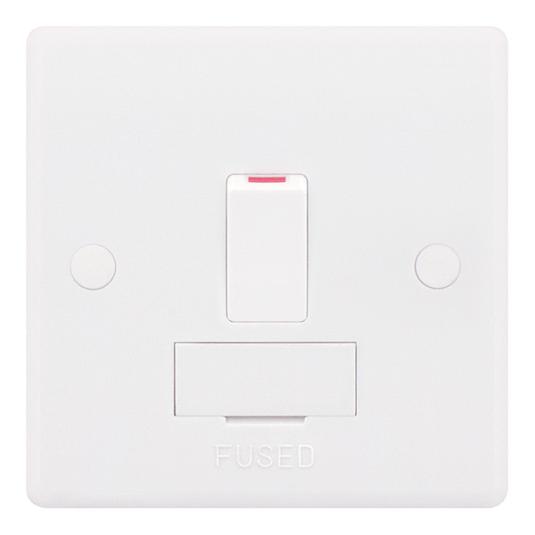 Smooth White 13A DP Switched Fused Connection Unit