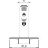 110º Smuso Quick Fixing Soft Close Hinge and Cruciform Base