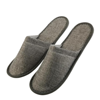 Spa Hotel Guest Slippers Jute Grey Pair