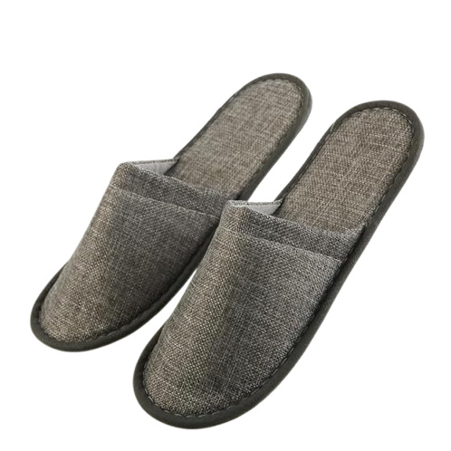 Spa Hotel Guest Slippers Jute Grey Pair