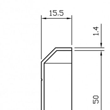 External For 50mm Bevelled Skirting White