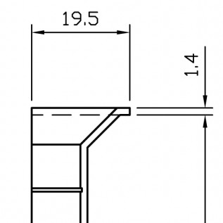 Internal Corner For 50mm Bevelled Skirting White