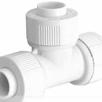 15mm Equal Tee Connector White