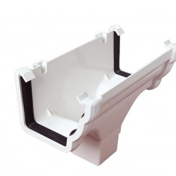 OGEE GUTTER HOPPER WHITE