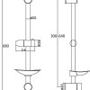 Chrome 3 mode Adjustable Fixing Bracket Shower Kit