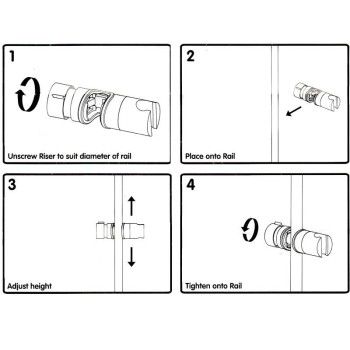 Universal 18mm-25mm Height Adjuster Chrome