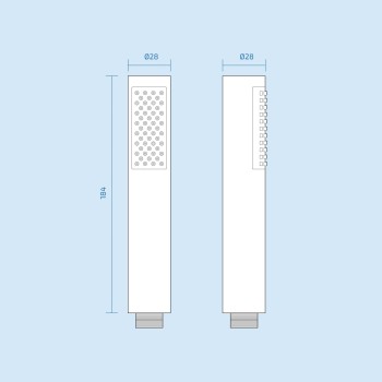 Pencil Round Shower Head