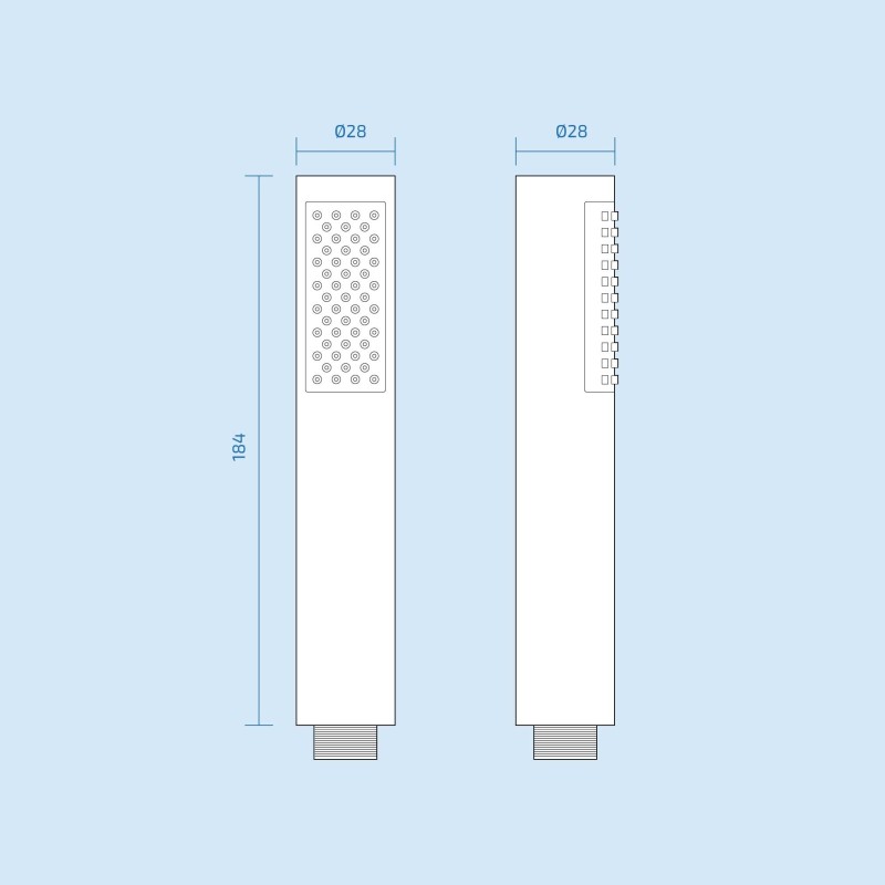 Pencil Round Shower Head