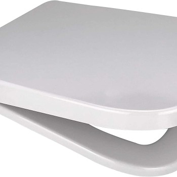 Square Cut V20 One Soft Close Toilet Seat in White