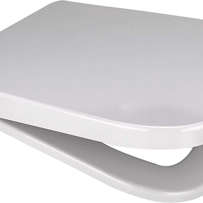 Square Cut V20 One Soft Close Toilet Seat in White