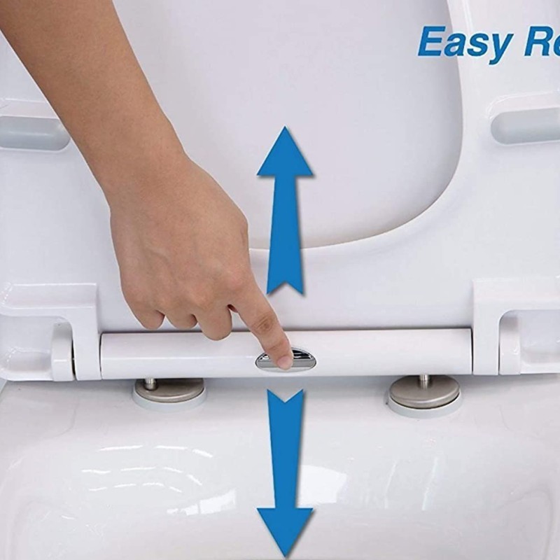 Square Cut V20 One Soft Close Toilet Seat in White