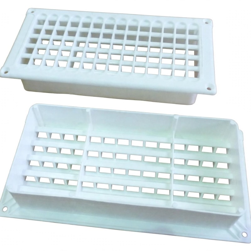 Caravent Plastic Recessed Interior Vent 25mm Tail White