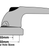 Ellbee Trojan Cockspur Window Handle Left Hand Straight